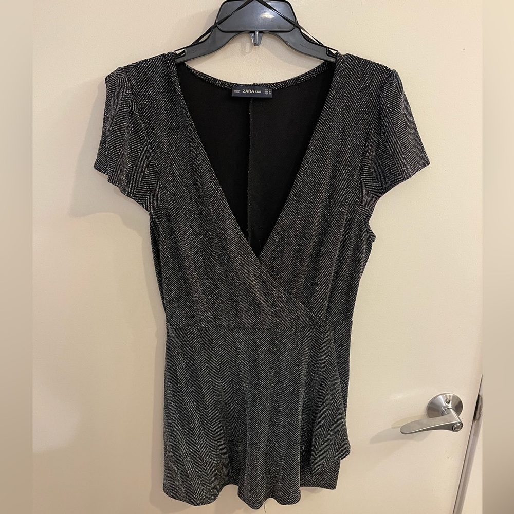 ZARA Romper - black/silver sparkle